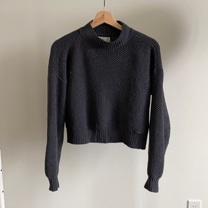Hollister dark blue mock neck sweater